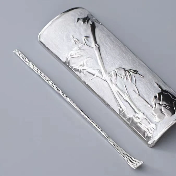 茶则两件套赏茶荷茶茶道配件