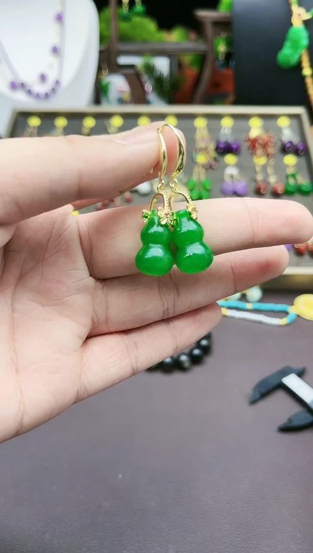 【闪购商品】玛瑙/玉髓耳钉银S925镶嵌213000