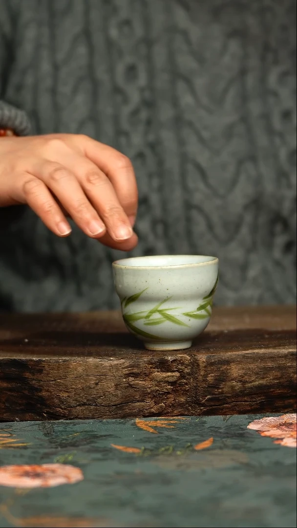 【闪购商品】杯釉下彩手工手绘同款陶器