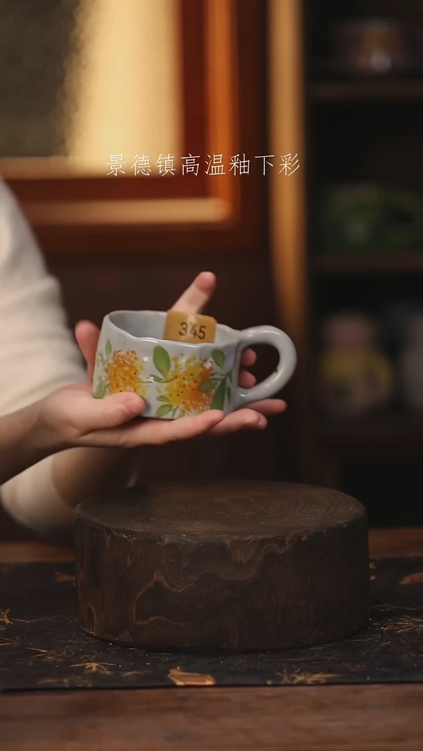 陶瓷景德镇高温釉下手绘陶瓷@L345@