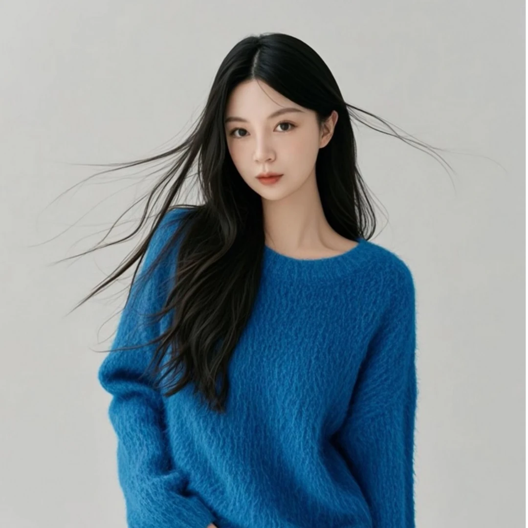 051-100月亮家女装工厂宽松洋气显瘦毛衣休闲百搭加厚针织衫