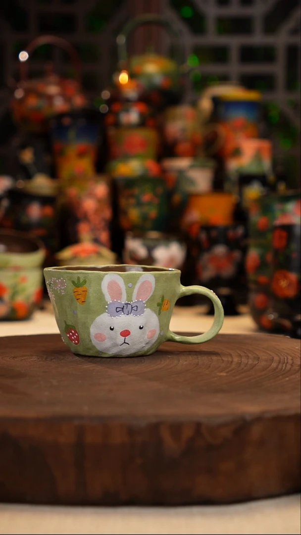 油画   釉下彩    杯子