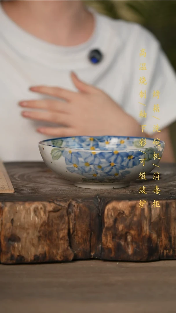 瓷片景德镇高温釉下彩可微波烤箱洗碗机