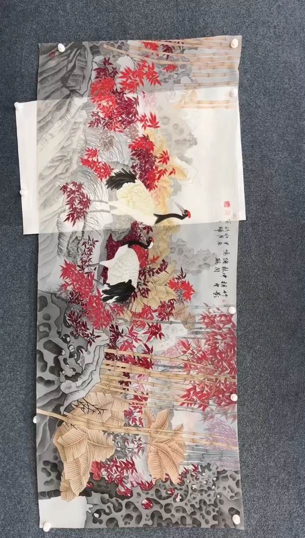 【闪购商品】国画2.25艺术馆-颜新辉-八尺丝绢-32