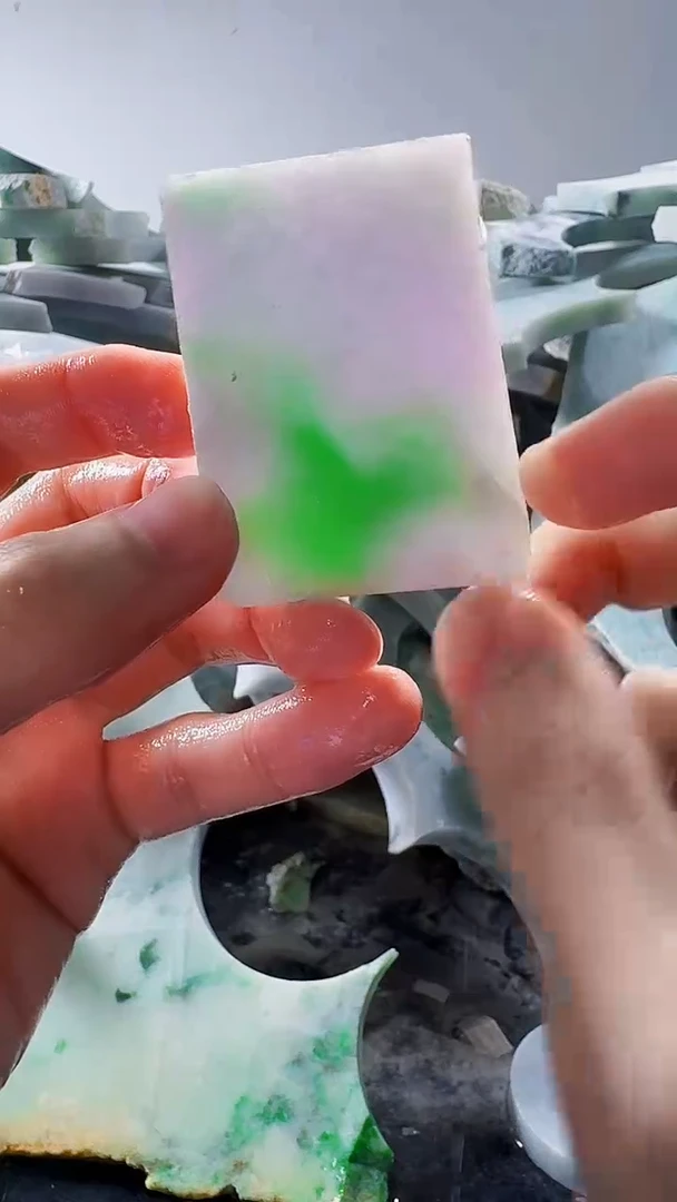 裸石翡翠缅甸翡翠A货文807