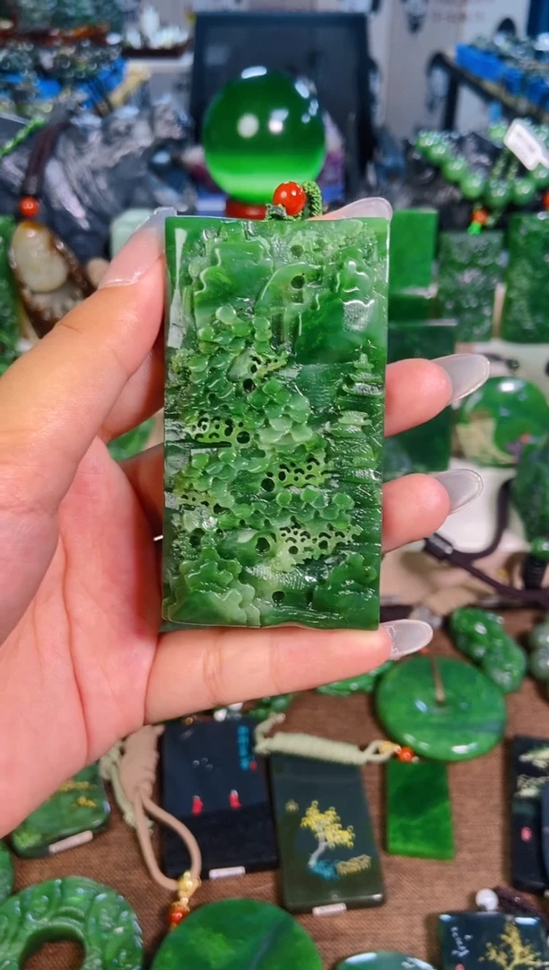 和田玉未镶嵌挂件1