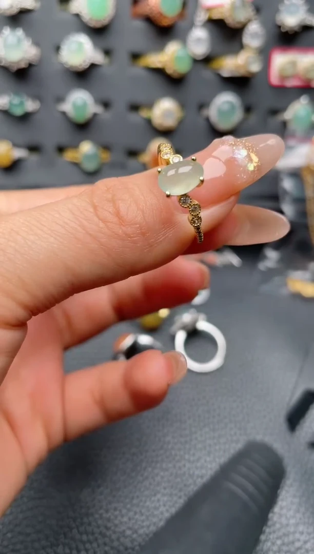 【闪购商品】翡翠戒指银S925镶嵌1111111111  6