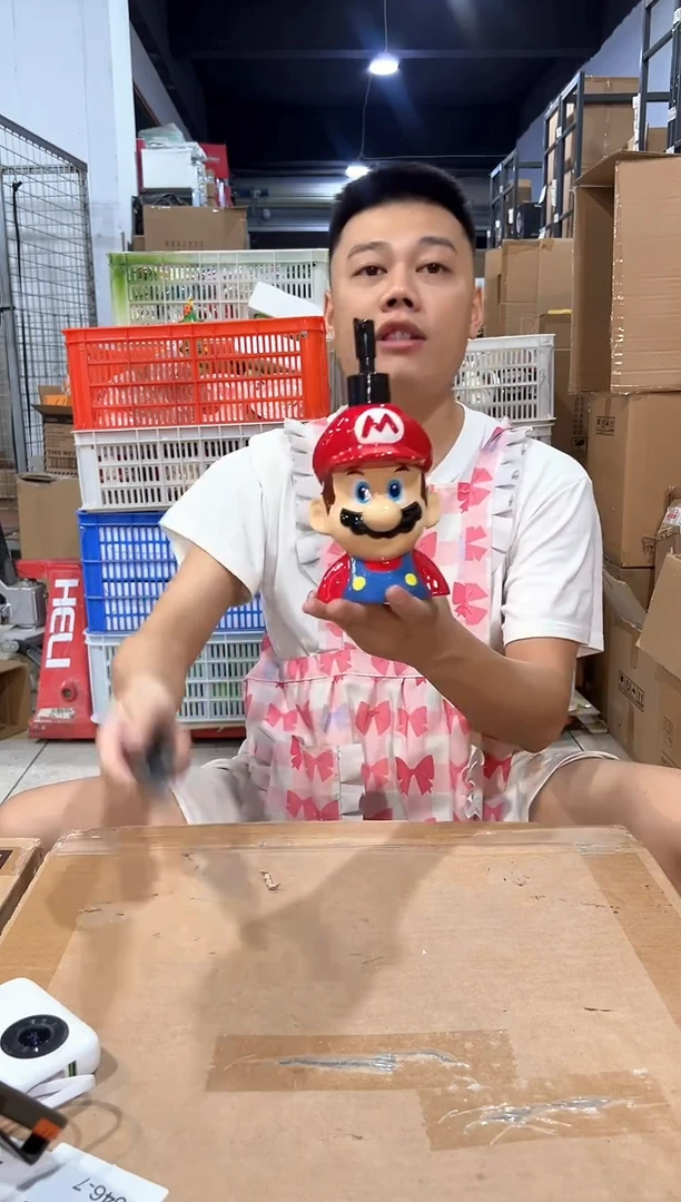 瓷片陶瓷马里奥按压瓶