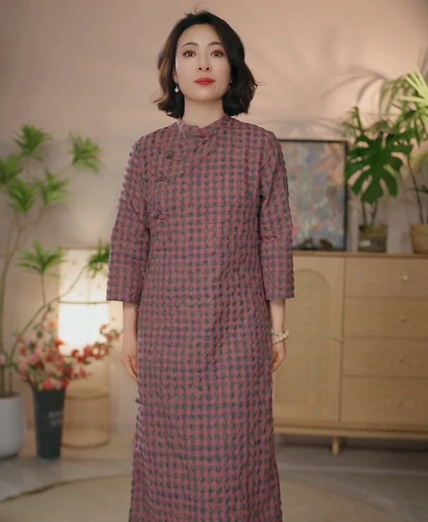 断码处理【一叶晴川】麻天下2025春季新款原创棉麻文艺改良旗袍裙