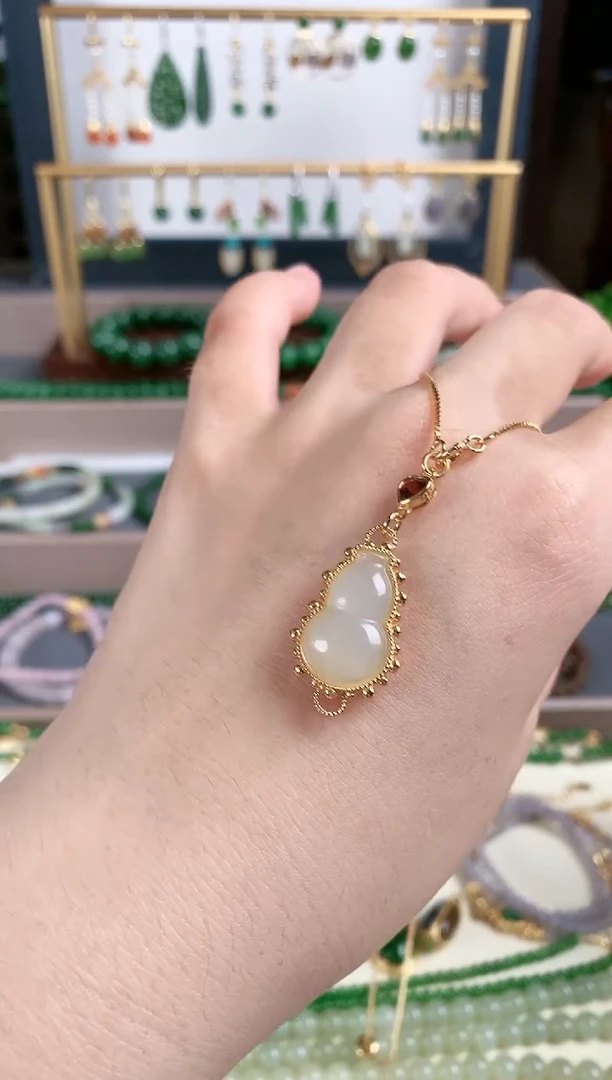 吊坠(不含链)银S925镶嵌和田玉1