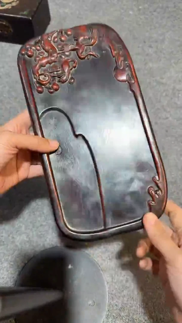 香榧木紫檀拆件雕刻板以直播间实物为准微瑕老物件
