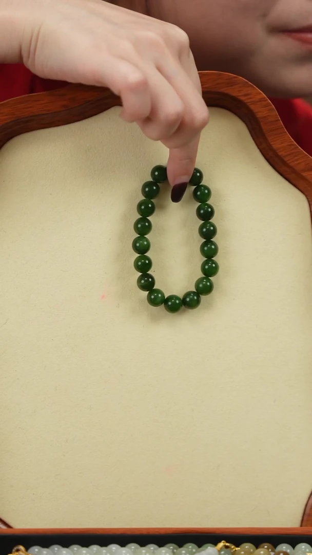 【闪购商品】和田玉手链未镶嵌俄料卡10碧玉（多样性发货）