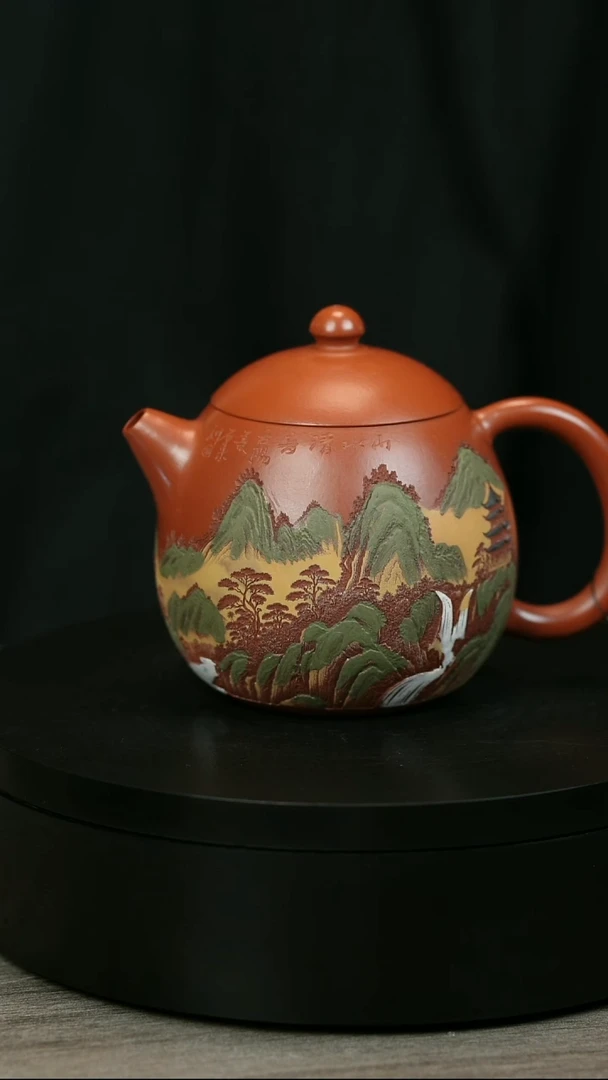 茶壶紫砂?***随H2240赵翠红彩绘大龙蛋