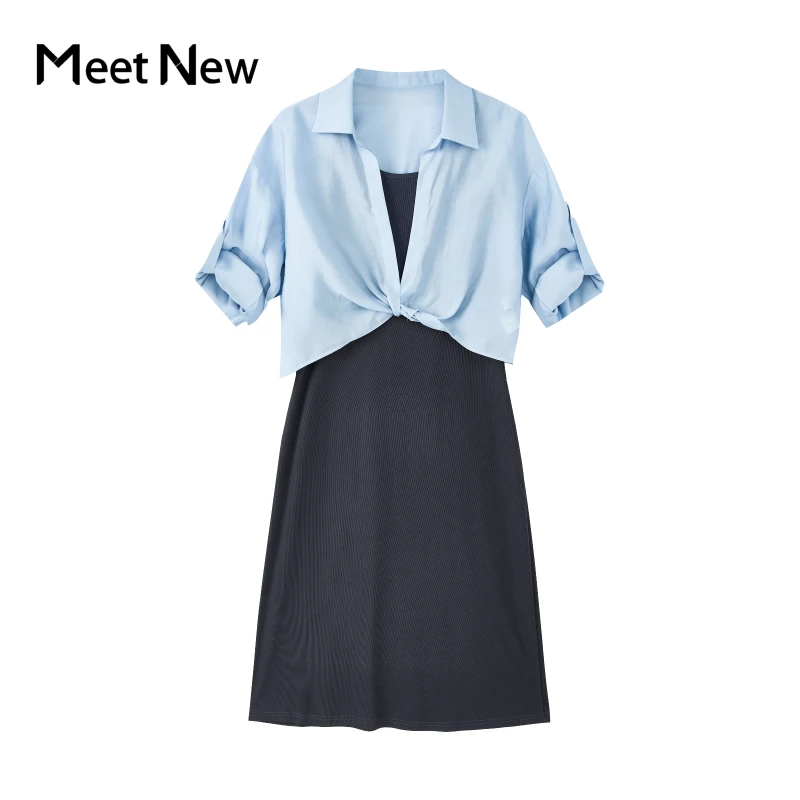 MeetNew时尚新款气质百搭时尚设计师款套装吊带裙1K219700X