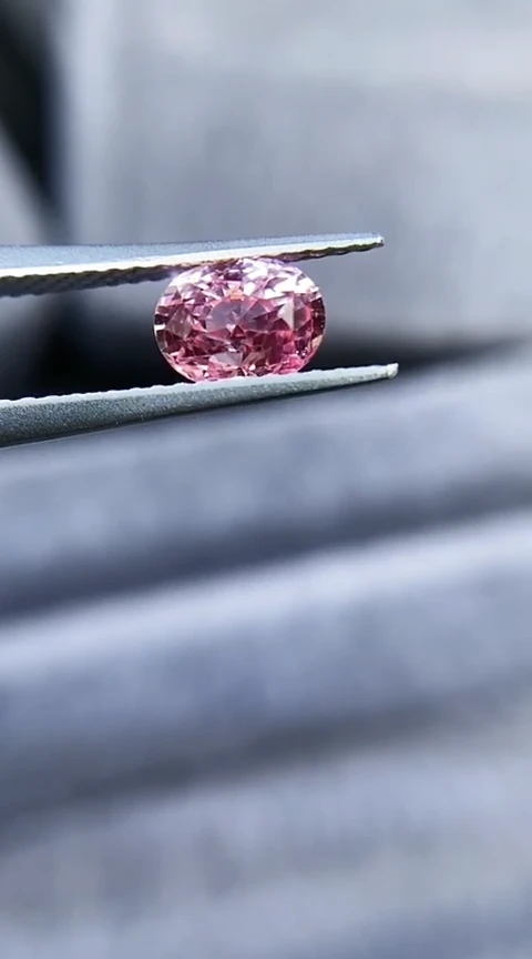 【闪购商品】定制蓝宝石定制未镶嵌帕帕拉恰无烧国际证书1.12克拉