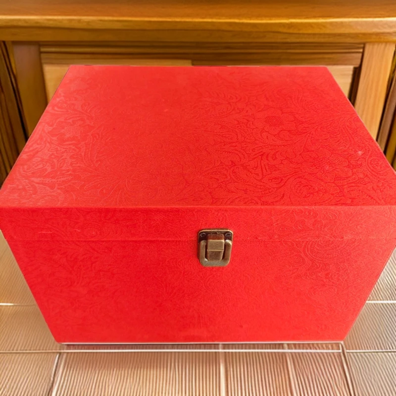 【仅直播展示非赠品】红色高端木质收纳盒