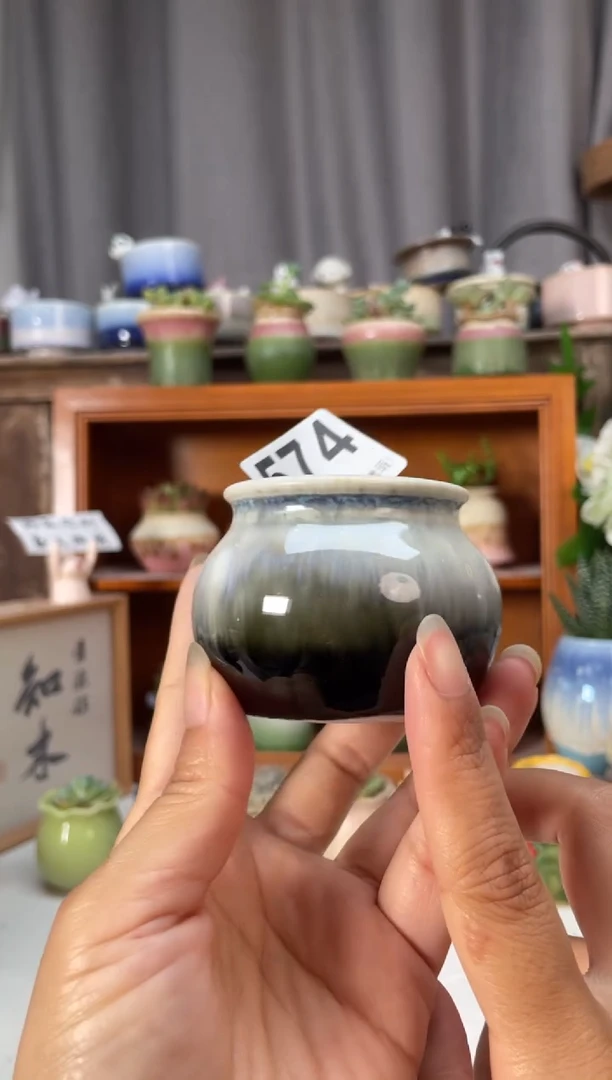 瓷片574知木小芳花盆直播编号