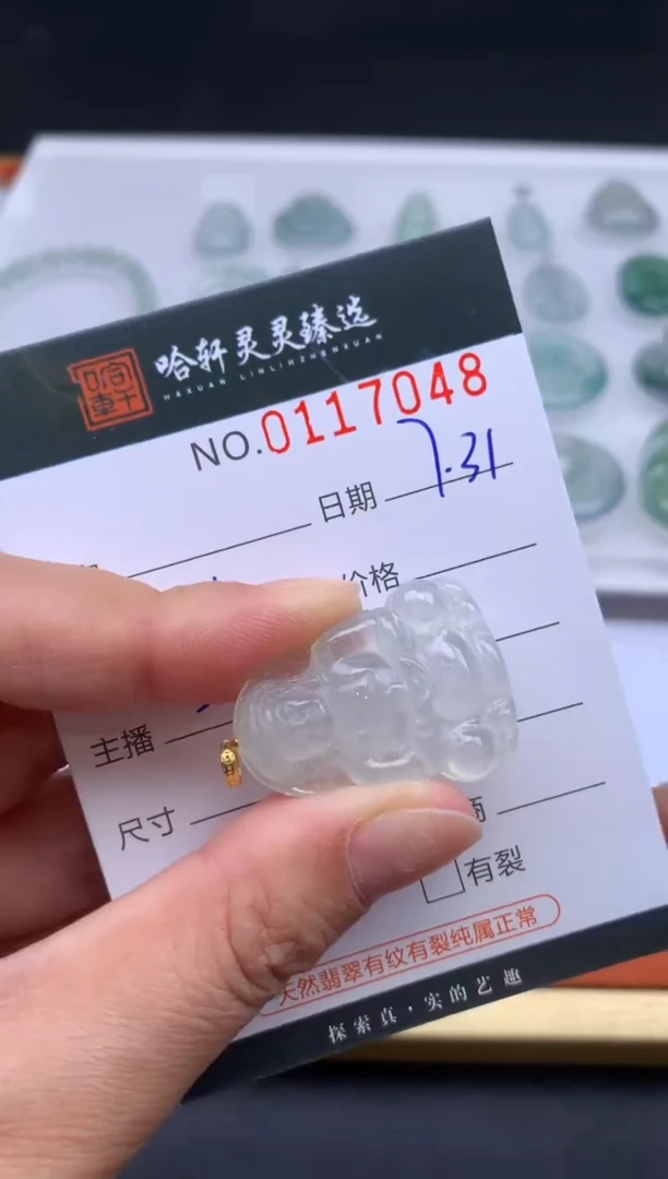 翡翠未镶嵌吊坠(不含链)哈轩  挂件1