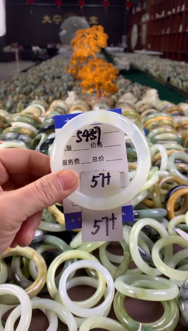 未镶嵌蛇纹石玉手镯5457