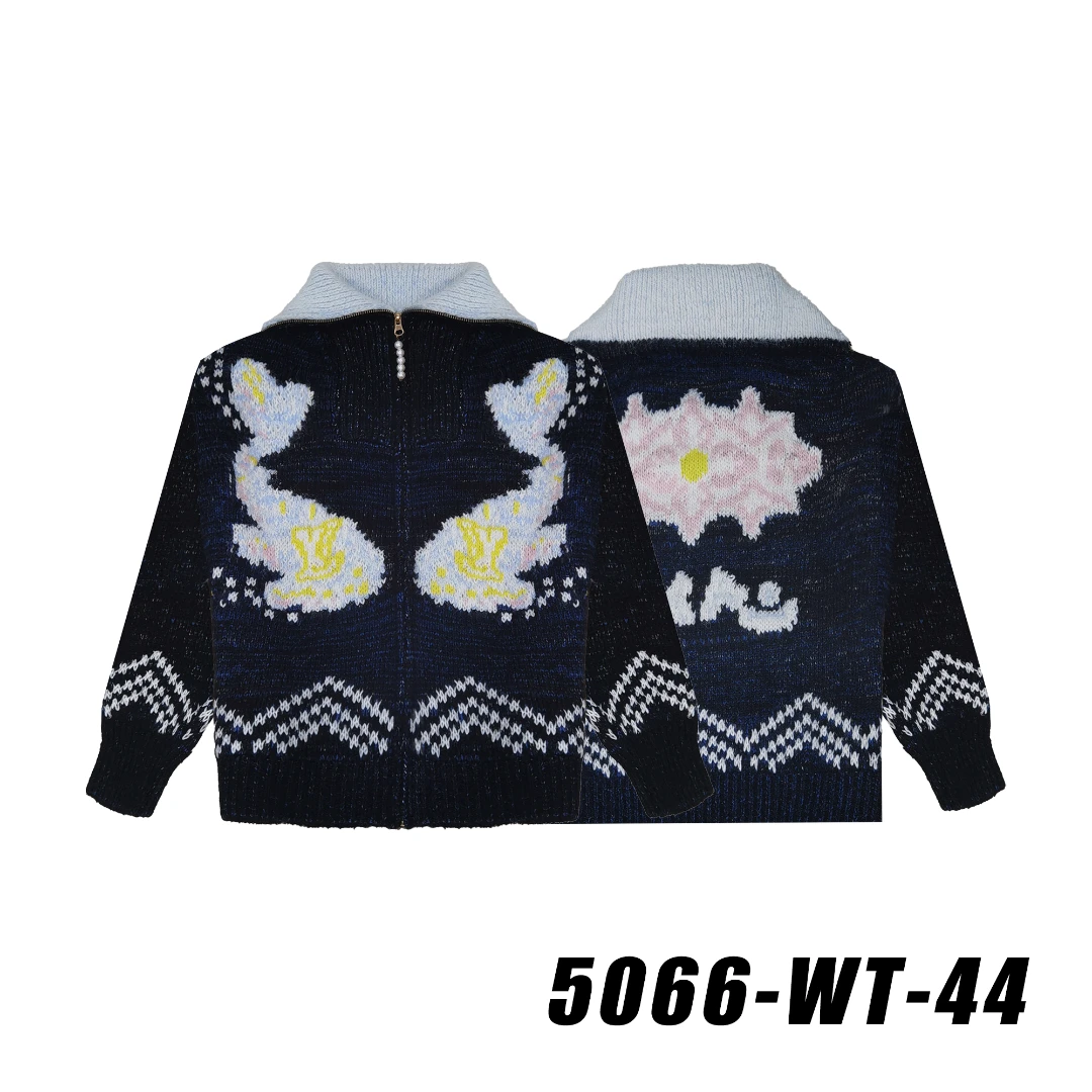 mm秋款轻奢风女装设计师款毛针织衫#5066-WT-44