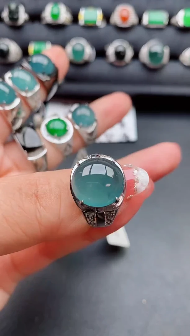 【闪购商品】翡翠戒指银S925镶嵌1111111111