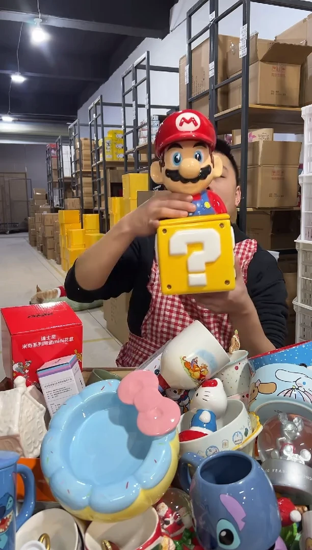 【闪购商品】杯马里奥问号罐一套