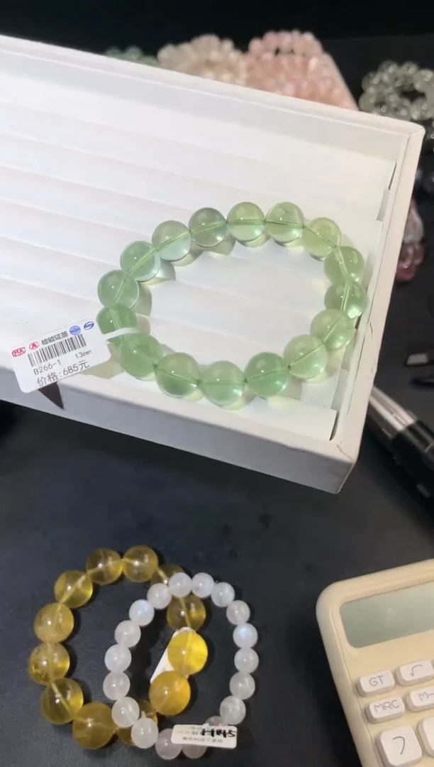 手链未镶嵌萤石多样性发一绿萤石13mm