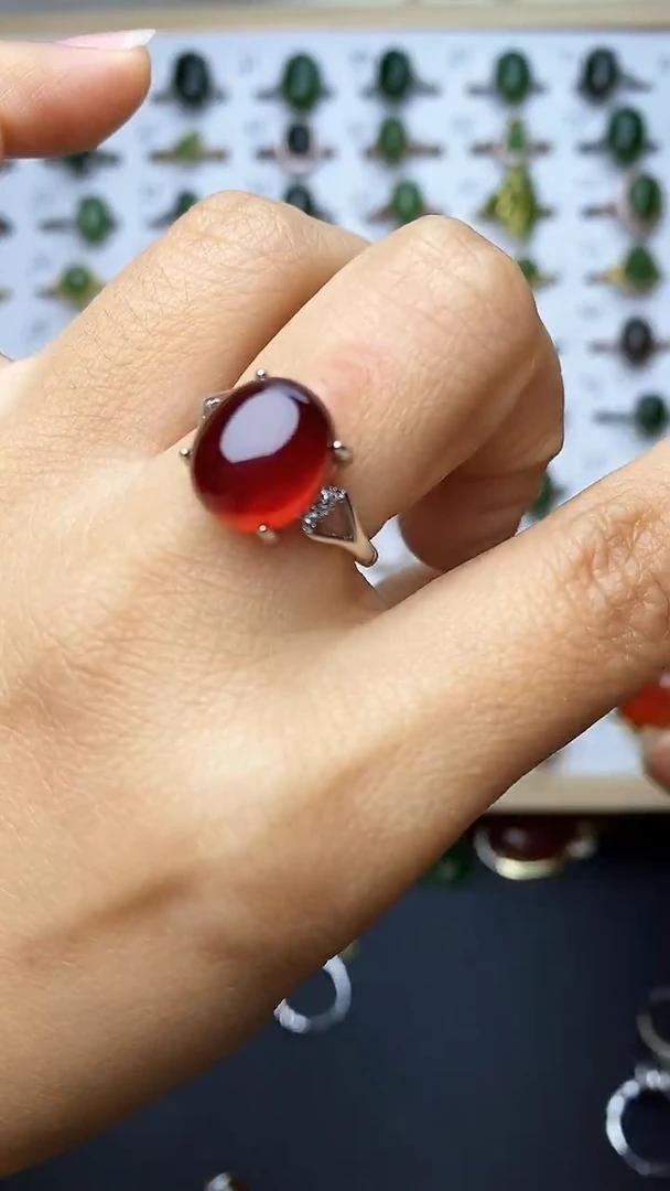 【闪购商品】石榴石戒指未镶嵌1