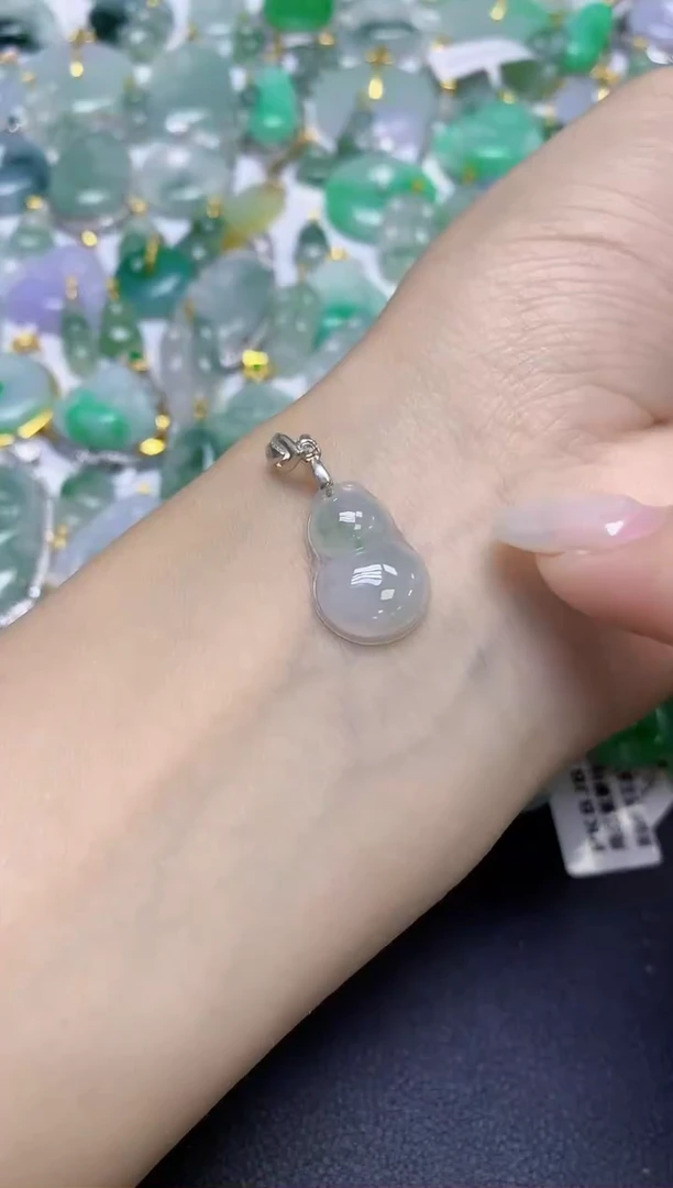 颈饰未镶嵌翡翠天然缅甸翡翠A货百元以上9元证书费自理