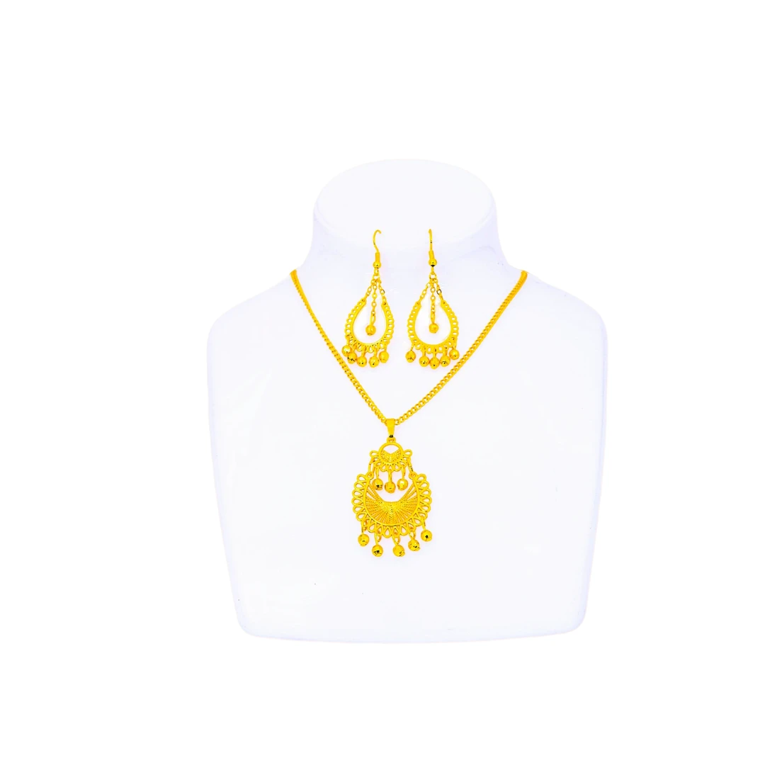 铜合金项链 铜合金项链饰品百搭女士复古金色灵动坠链气质女款