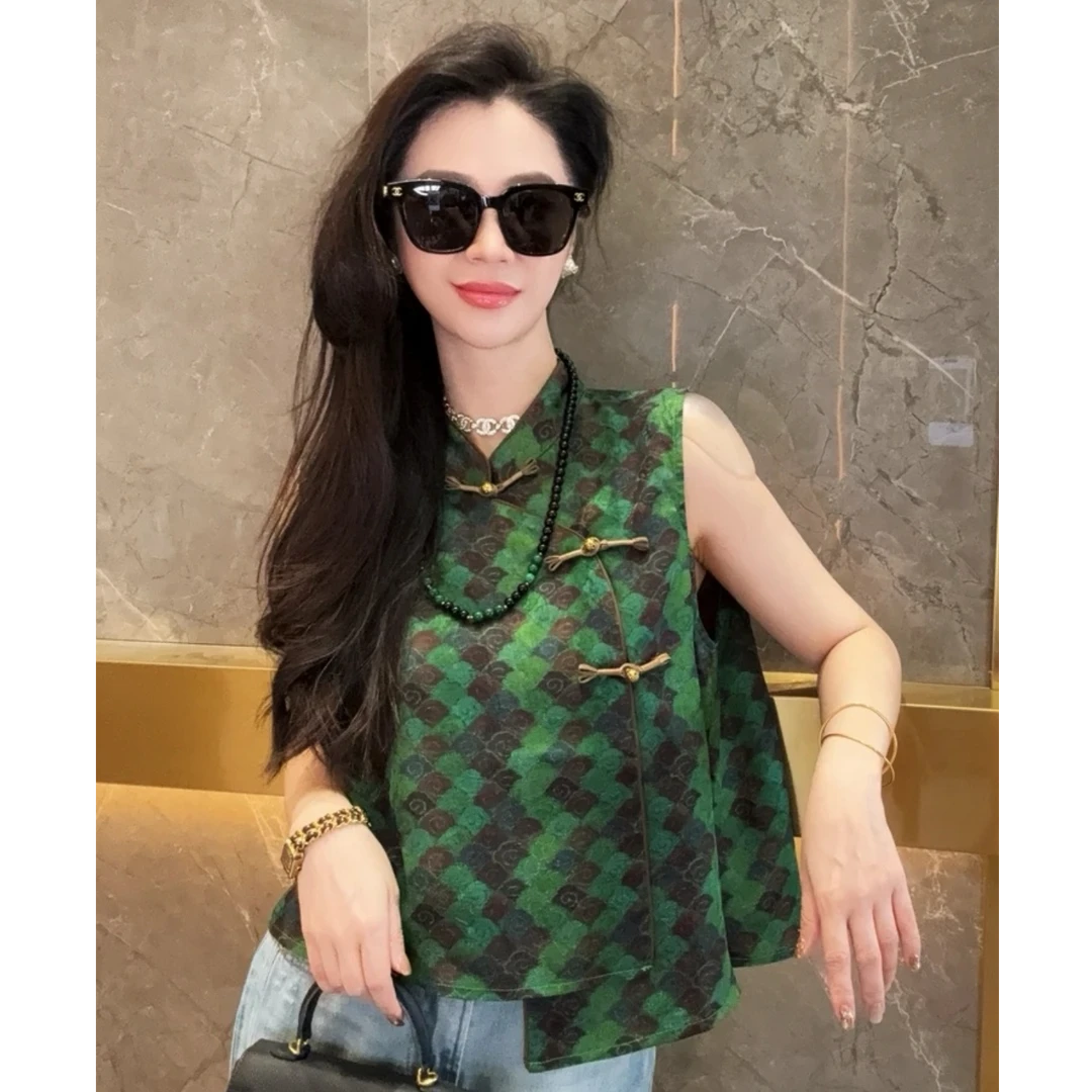 新中式马甲女时尚洋气百搭夏季新款复古中国风