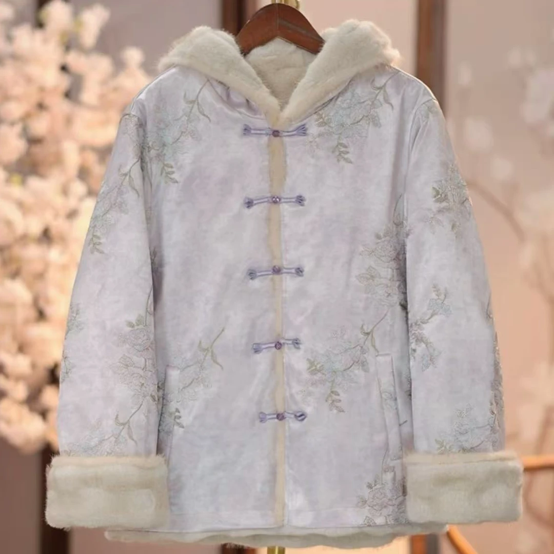 【清风】新中式国风刺绣百搭连帽长袖外套