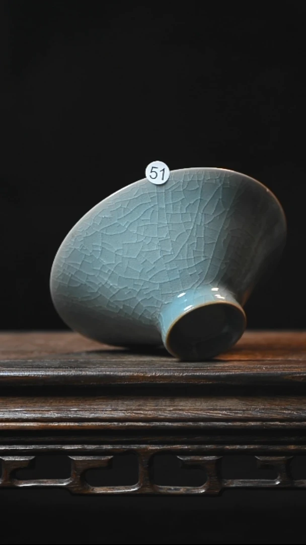 51号手工斗笠杯全品清凉寺汝瓷