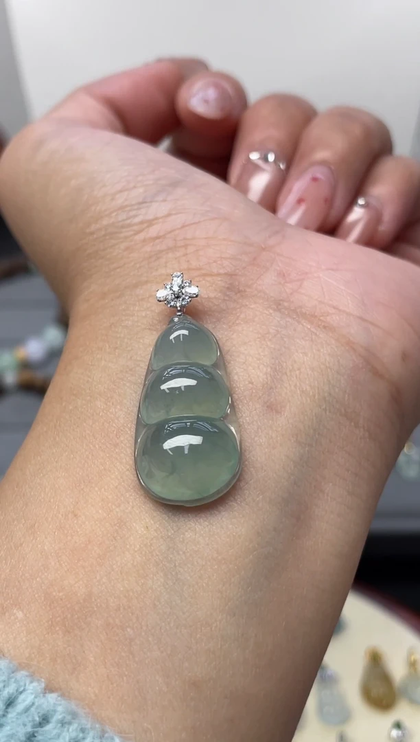 颈饰18K金镶嵌翡翠（32号链接）纯天然A货缅甸翡翠