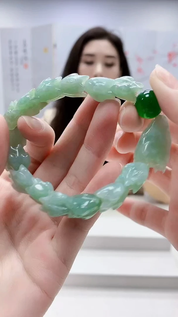 未镶嵌定制翡翠4829ry-毛货手串190