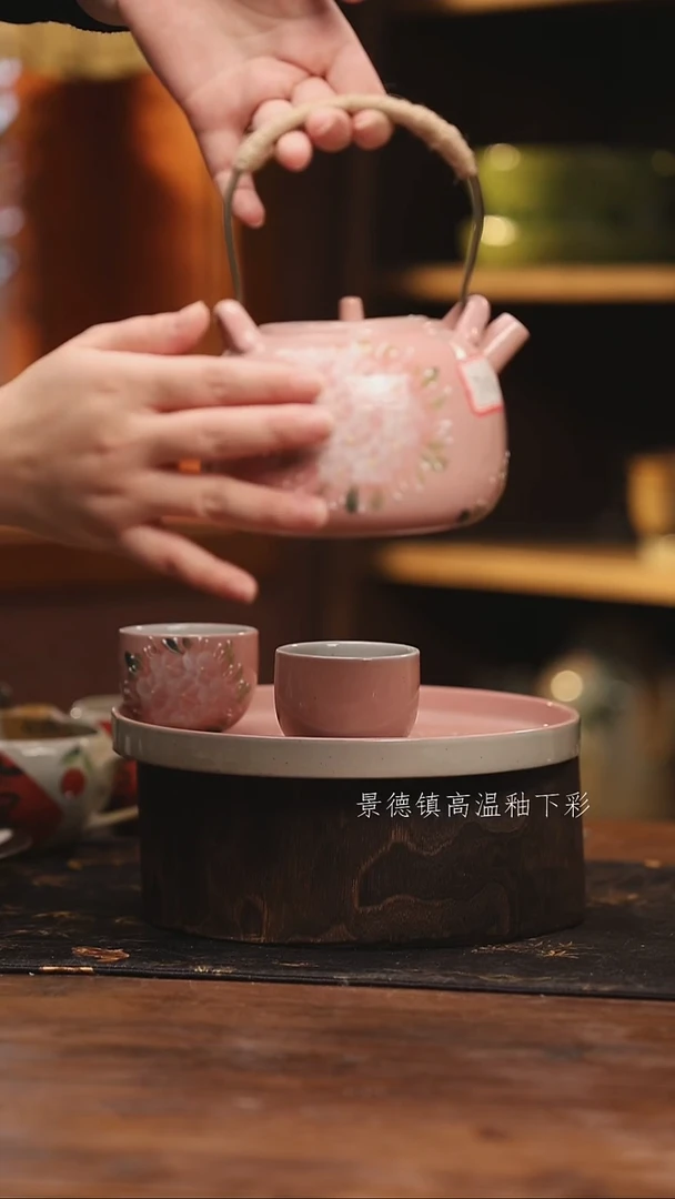 陶瓷景德镇高温釉下手绘陶瓷