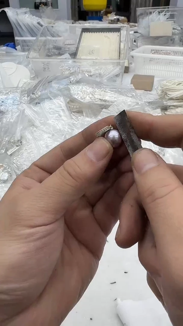 吊坠(不含链)未镶嵌淡水珍珠11mm 紫珠万能扣