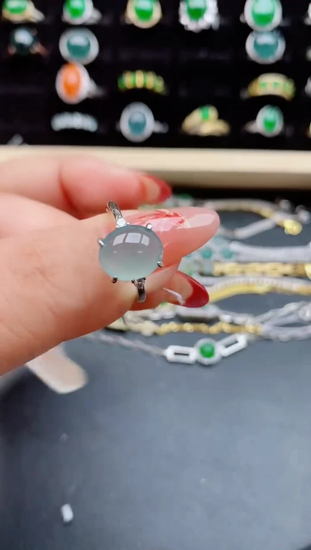 【闪购商品】翡翠戒指银S925镶嵌508550