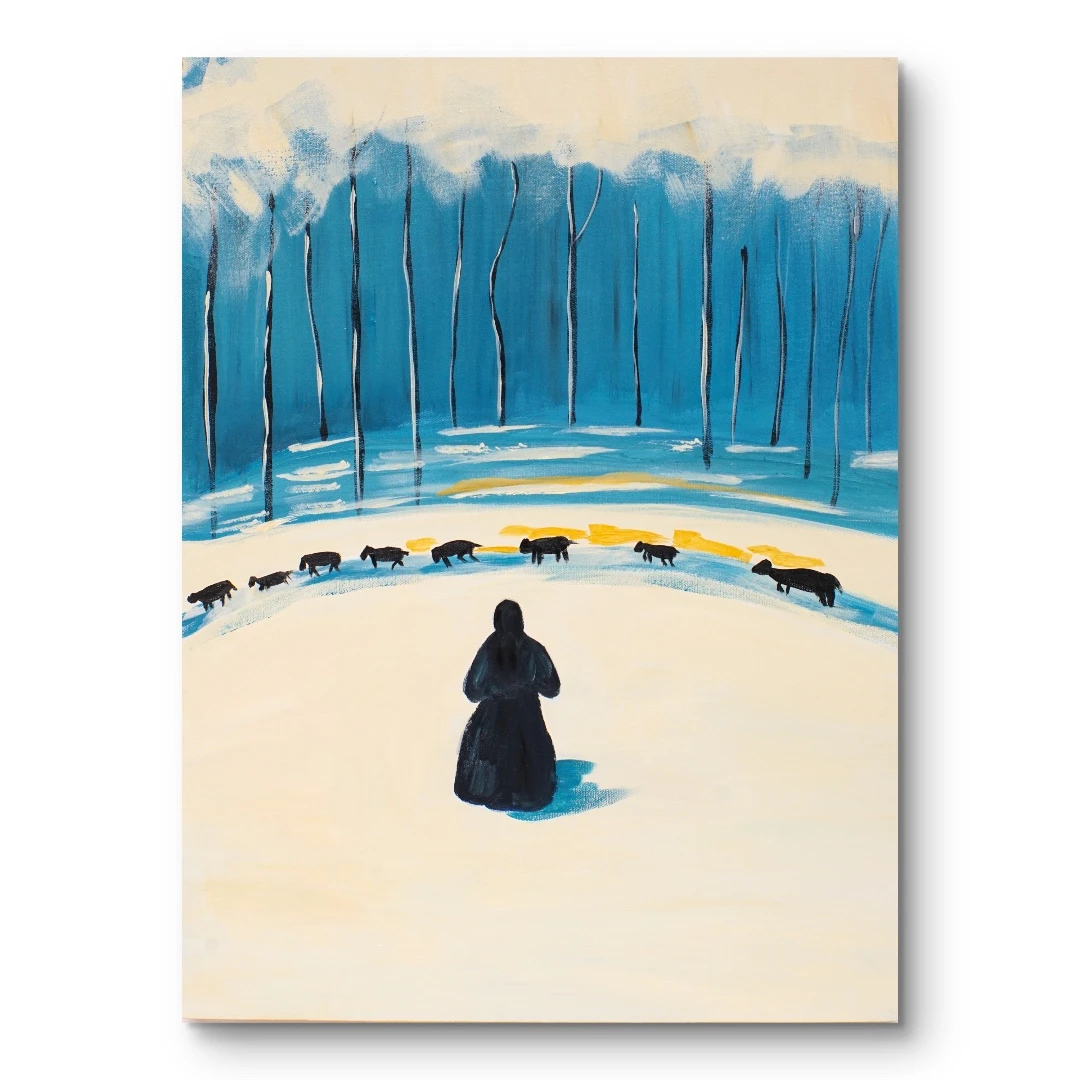 【北方的梦】原创手绘挂画 “60*80” No.646玄关客厅手绘装饰画