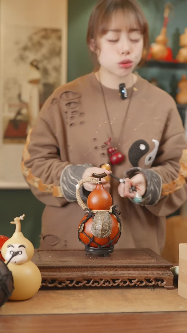 【闪购商品】198号精品天然大漆工艺防渗内胆酒葫芦~