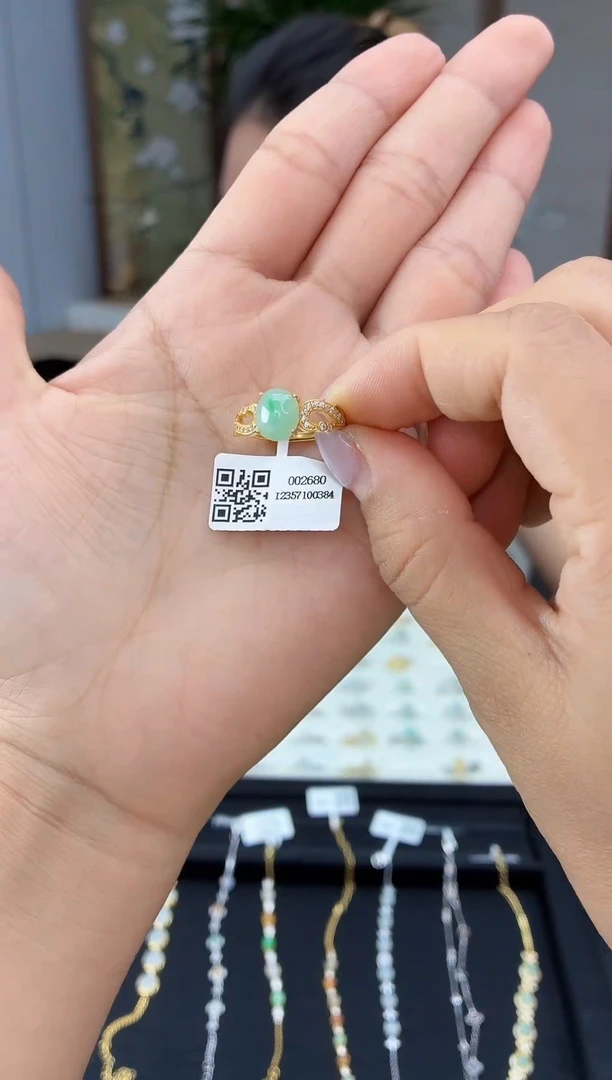 银S925镶嵌戒指翡翠111111111