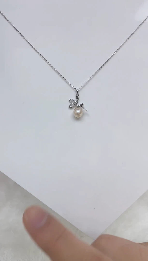 海水珍珠银S925镶嵌颈饰