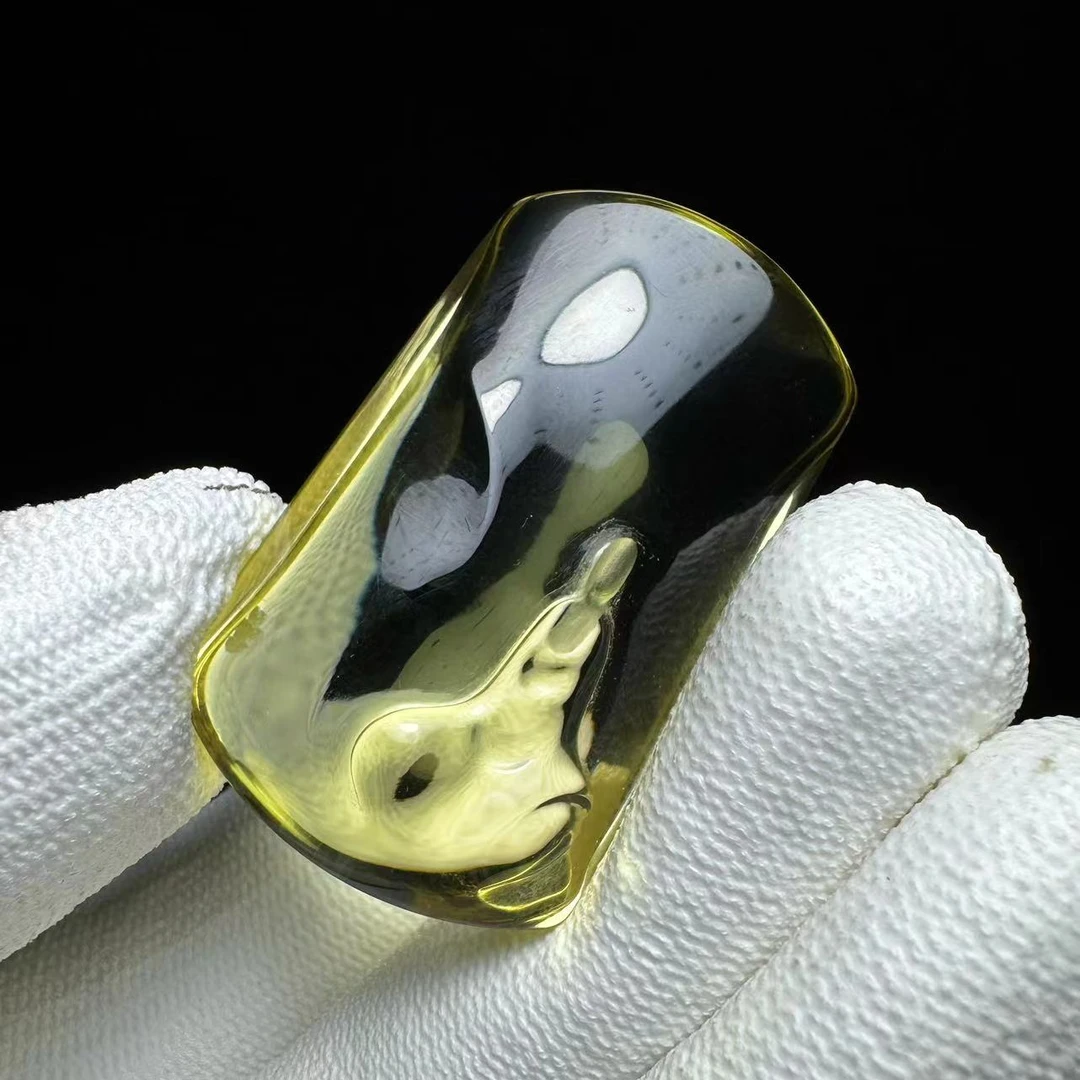 天然黄水晶无像佛无事牌晶体通透做工精细