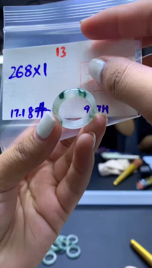 未镶嵌定制翡翠戒圈#268元-毛货需精细抛光