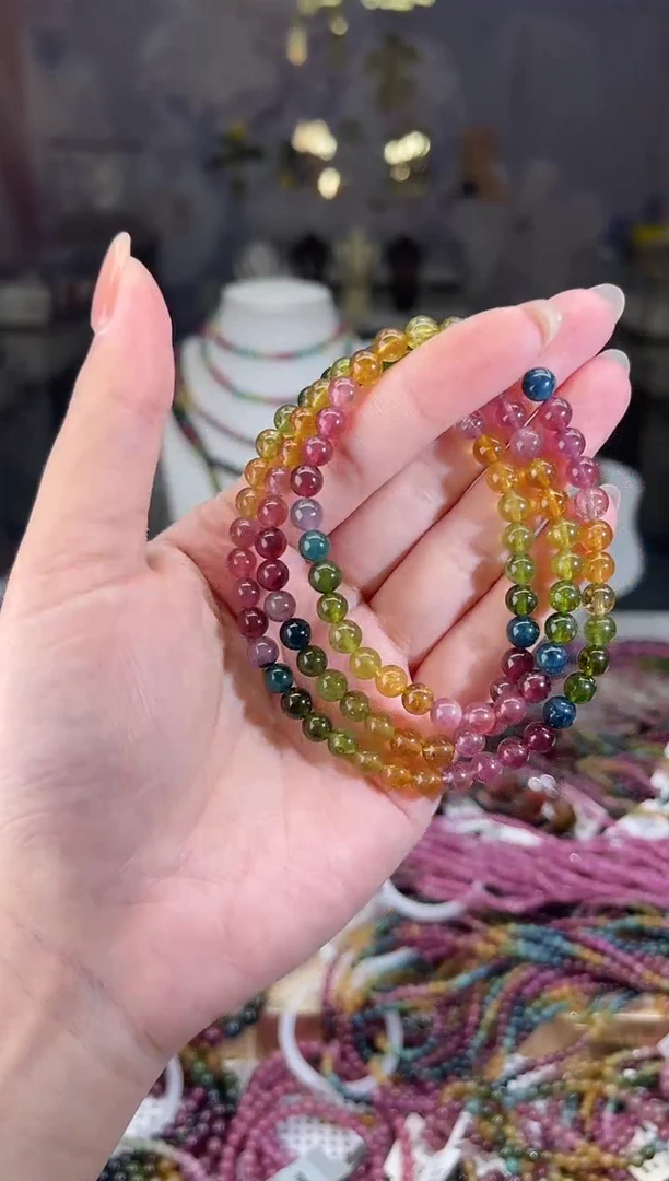 /未镶嵌碧玺5mm+碧玺多圈多样性发货