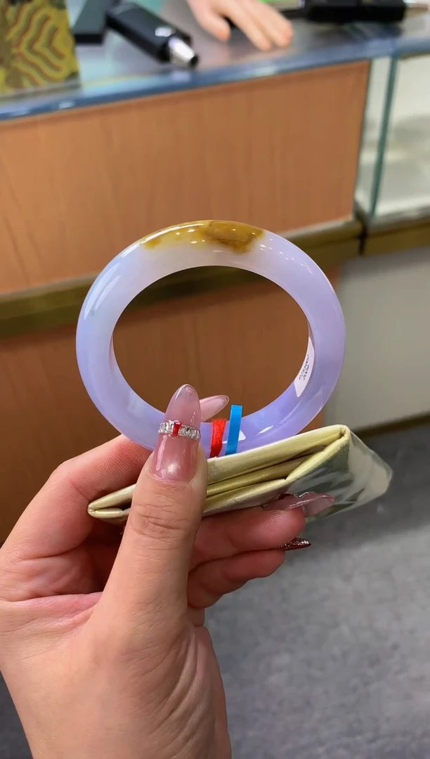 未镶嵌手镯翡翠-F65-正圈53.6