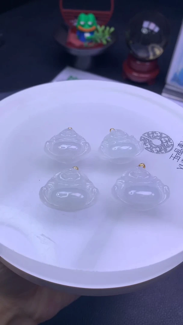 翡翠18K金镶嵌吊坠(不含链)G012V0128067