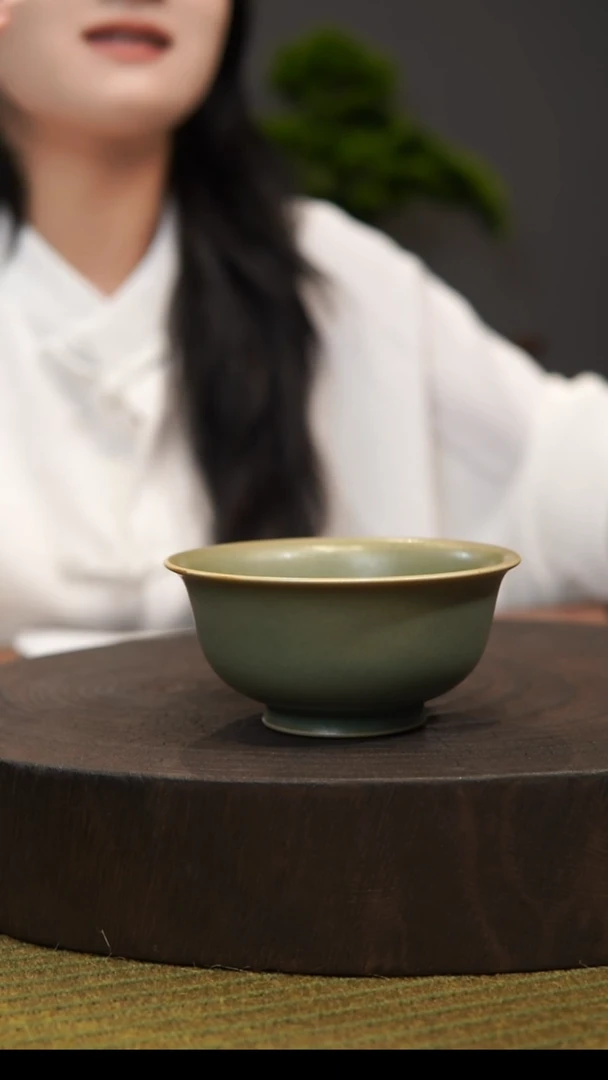 杯子一****️压手杯  汝州原产地  原矿老釉  带底款