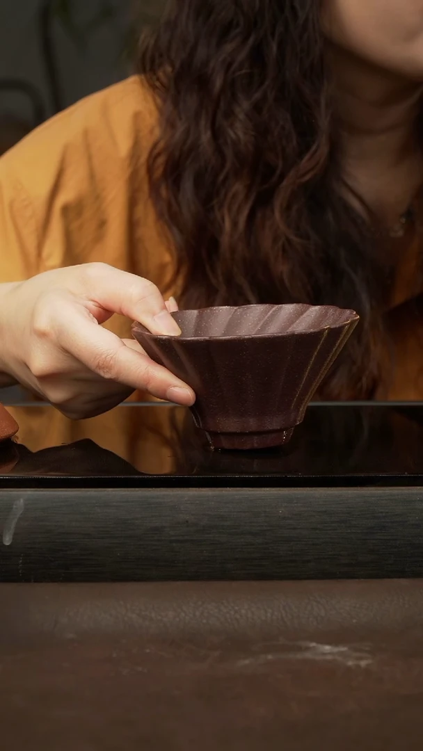 茶壶紫砂6 紫玉金砂螺旋杯