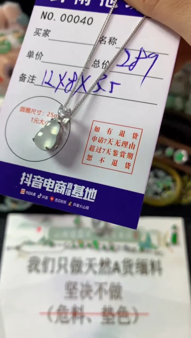 颈饰银S925镶嵌翡翠翡翠